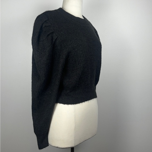 High Neck Puff Sleeve Pullover Basic - Picture 2 of 5